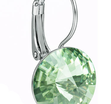 LUISIA® Ohrringe Rivoli mit Premium Kristallen - 14 mm | Chrysolite / Lindgrün