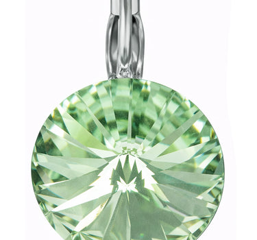 LUISIA® Ohrringe Rivoli mit Premium Kristallen - 14 mm | Chrysolite / Lindgrün