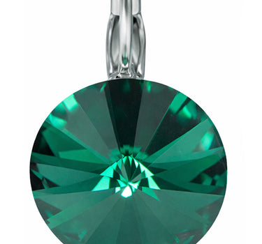 LUISIA® Ohrringe Rivoli mit Premium Kristallen - 14 mm | Emerald / Smaragdgrün
