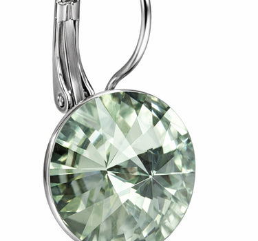 LUISIA® Ohrringe Rivoli mit Premium Kristallen - 14 mm | Black Diamond / Grau