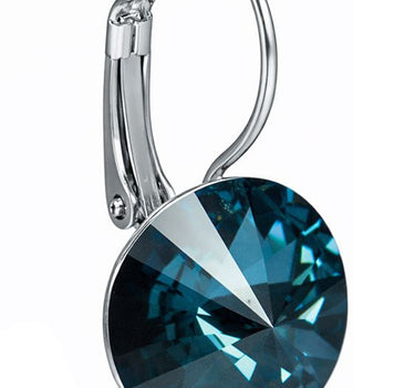 LUISIA® Ohrringe Rivoli mit Premium Kristallen - 14 mm | Montana / Ozeanblau