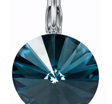 LUISIA® Ohrringe Rivoli mit Premium Kristallen - 14 mm | Montana / Ozeanblau