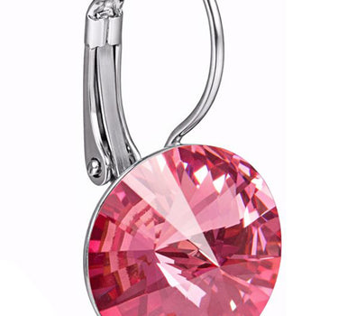 LUISIA® Ohrringe Rivoli mit Premium Kristallen - 14 mm | Rosa
