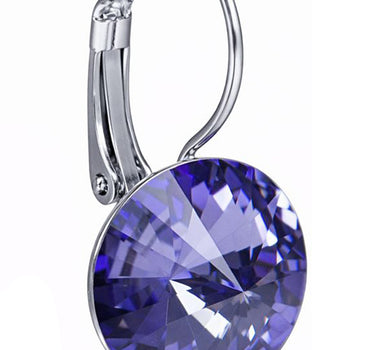 LUISIA® Ohrringe Rivoli mit Premium Kristallen - 14 mm | Tanzanite / Lila