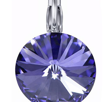 LUISIA® Ohrringe Rivoli mit Premium Kristallen - 14 mm | Tanzanite / Lila