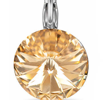 LUISIA® Ohrringe Rivoli mit Premium Kristallen - 14 mm | Light Peach / Apricot