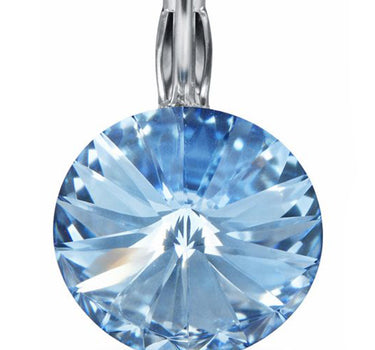 LUISIA® Ohrringe Rivoli mit Premium Kristallen - 14 mm | Light Safir / Hellblau