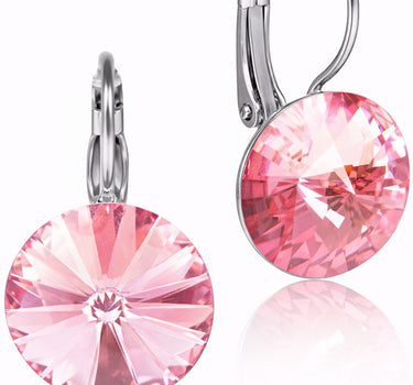 LUISIA® Ohrringe Rivoli mit Premium Kristallen - 14 mm | Light Rosé