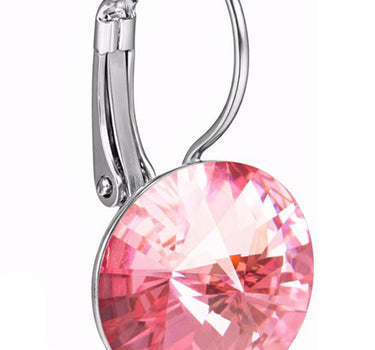 LUISIA® Ohrringe Rivoli mit Premium Kristallen - 14 mm | Light Rosé