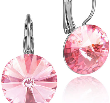 LUISIA® Ohrringe Rivoli mit Premium Kristallen - 14 mm | Light Rosé