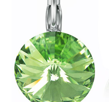 LUISIA® Ohrringe Rivoli mit Premium Kristallen - 14 mm | Peridot / Apfelgrün