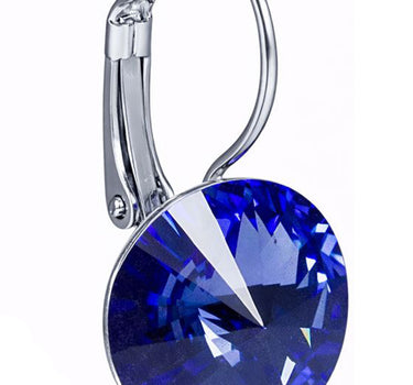LUISIA® Ohrringe Rivoli mit Premium Kristallen - 14 mm | Safir / Royalblau