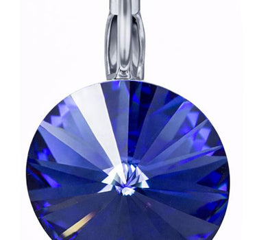 LUISIA® Ohrringe Rivoli mit Premium Kristallen - 14 mm | Safir / Royalblau