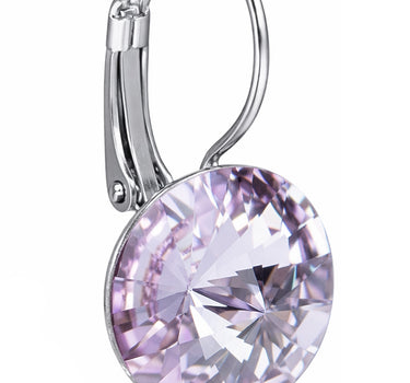 LUISIA® Ohrringe Rivoli mit Premium Kristallen - 14 mm | Violet / Flieder