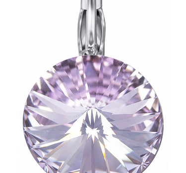 LUISIA® Ohrringe Rivoli mit Premium Kristallen - 14 mm | Violet / Flieder