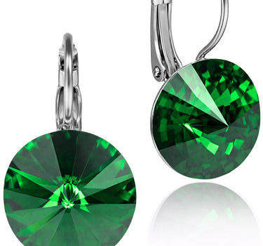 LUISIA® Ohrringe Rivoli mit Premium Kristallen - 12 mm | Majestic Green