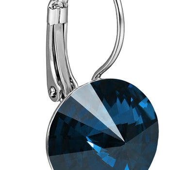 LUISIA® Ohrringe Rivoli mit Premium Kristallen - 14 mm | Denim Blue