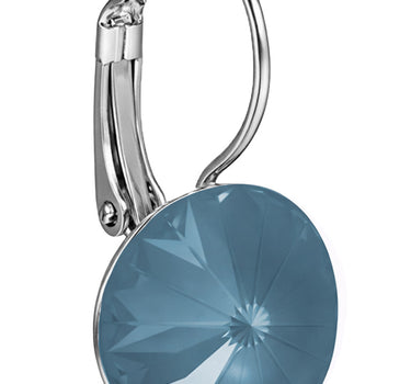 LUISIA® Ohrringe Rivoli mit Premium Kristallen - 12 mm | Matt Denim