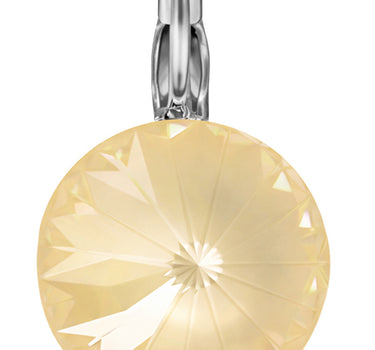 LUISIA® Ohrringe Rivoli mit Premium Kristallen - 14 mm | Matt Linen Creme