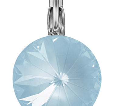 LUISIA® Ohrringe Rivoli mit Premium Kristallen - 14 mm | Matt Sky Hellblau