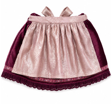 BONDI Mädchen Samtrock mit Schürze 26104 | Blueberry
