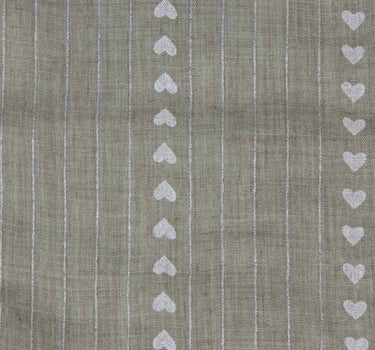 Halstuch Schal Unifarben mit Herzen und Glitzer Streifen 185 x 70 cm | Olivgrün