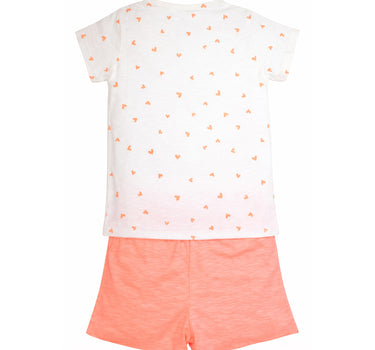 BONDI Shorty - Schlafanzug "Pferde-Motiv" 36230 | Weiß Apricot
