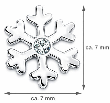 LUISIA Ohrstecker Schneeflocke mit Premium Kristallen - 925 Sterling Silber | Blau