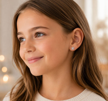LUISIA Ohrstecker Schneeflocke mit Kristallen von Swarovski® - 925 Sterling Silber | Kristall