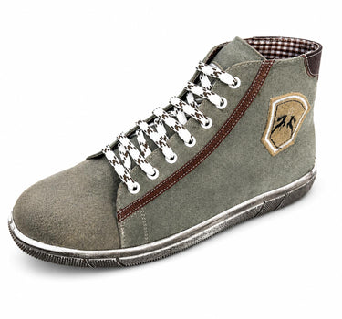 MADDOX Trachten Leder Schuhe Hohe Sneaker "Marinus" | Stein