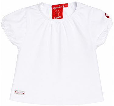 BONDI Baby Mädchen Halbarm Unterziehshirt 86847 | Weiß