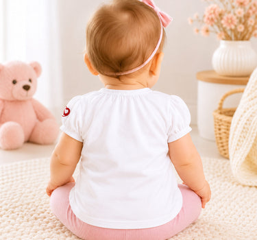 BONDI Baby Mädchen Halbarm Unterziehshirt 86847 | Weiß