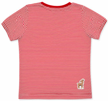 BONDI Mädchen T-Shirt "Herzilein" 86981 | Rot Weiß Geringelt