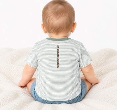 BONDI Jungen T-Shirt "Alpen" 91718 | Grün Weiß Gestreift