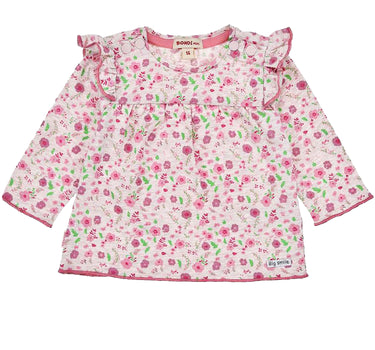 BONDI Mädchen Langarmshirt "Blumenallover" 94021 | Rosa
