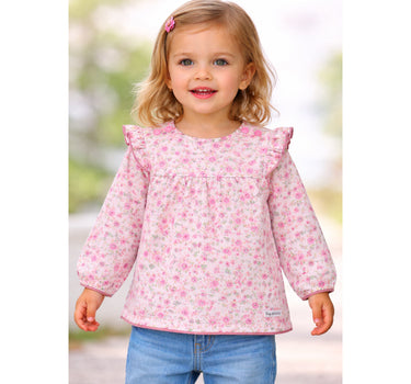 BONDI Mädchen Langarmshirt "Blumenallover" 94021 | Rosa