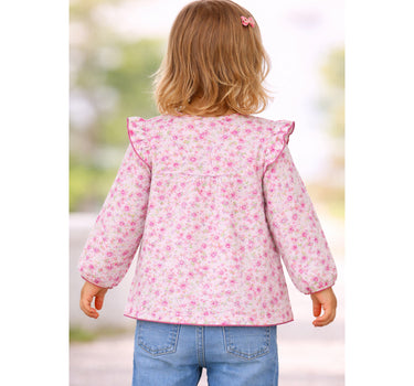 BONDI Mädchen Langarmshirt "Blumenallover" 94021 | Rosa