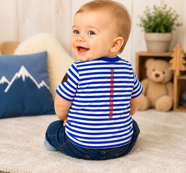 BONDI Jungen T-Shirt "Waldi" 91719 | Blau Weiß Gestreift