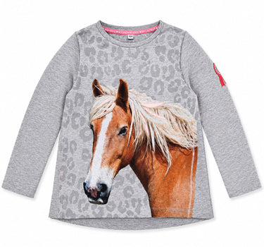 BONDI Langarmshirt "Pferdekopf" 36185 | Grau