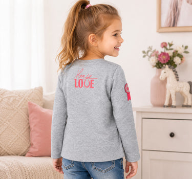 BONDI Langarmshirt "Pferdekopf" 36185 | Grau