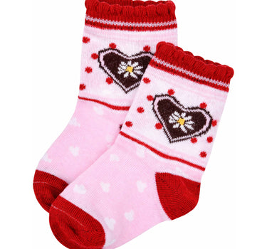 BONDI Baby Kniestrümpfe "Herz" 86860 | Rose - Socken