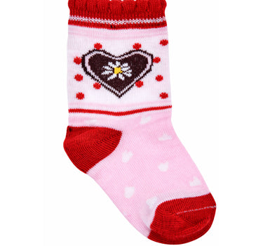 BONDI Baby Kniestrümpfe "Herz" 86860 | Rose - Socken
