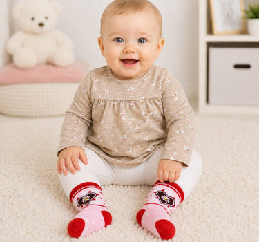 BONDI Baby Kniestrümpfe "Herz" 86860 | Rose - Socken