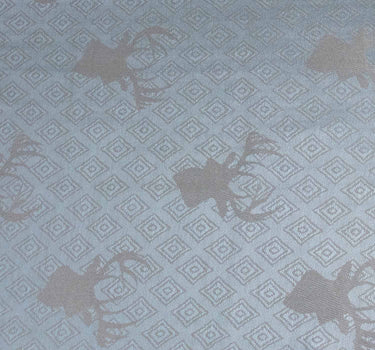 Halstuch Schal mit Hirschkopf Motiv 185 x 70 cm | Hellblau / Silber