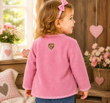 BONDI Baby Mädchen Fleecejacke "Freches Madl" 86851 | Old Rose