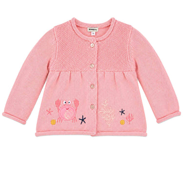 BONDI Baby Mädchen Strickjacke "Marine Life" 86693 | Candy Rosa