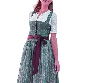 Trachten Deiser Damen Dirndl "Beatrice" Traditionell | Grün - 70cm