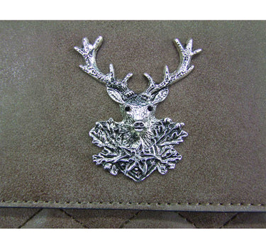 Gesteppte Trachten Handtasche "Anni" mit Hirsch Applikation | Braun