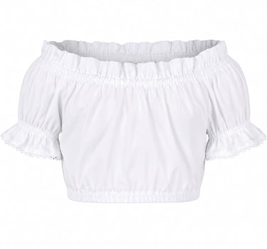 Isar-Trachten Kinder Carmen Dirndlbluse "Alina" 70729 | Weiß