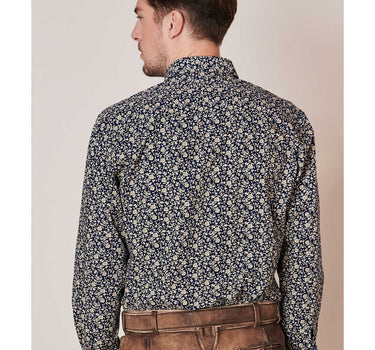 Krüger BUAM Trachtenhemd "Roy" mit Muster 911467 | Marine